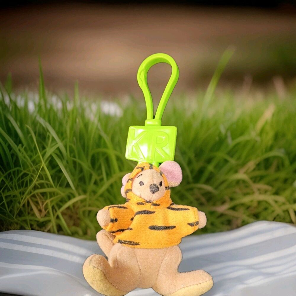 Roo Plush Keychain Disney Tigger Movie Winnie The Pooh removable jacket 3" Tall